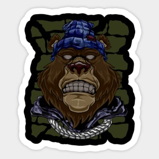 Fashion Bear street art Sticker